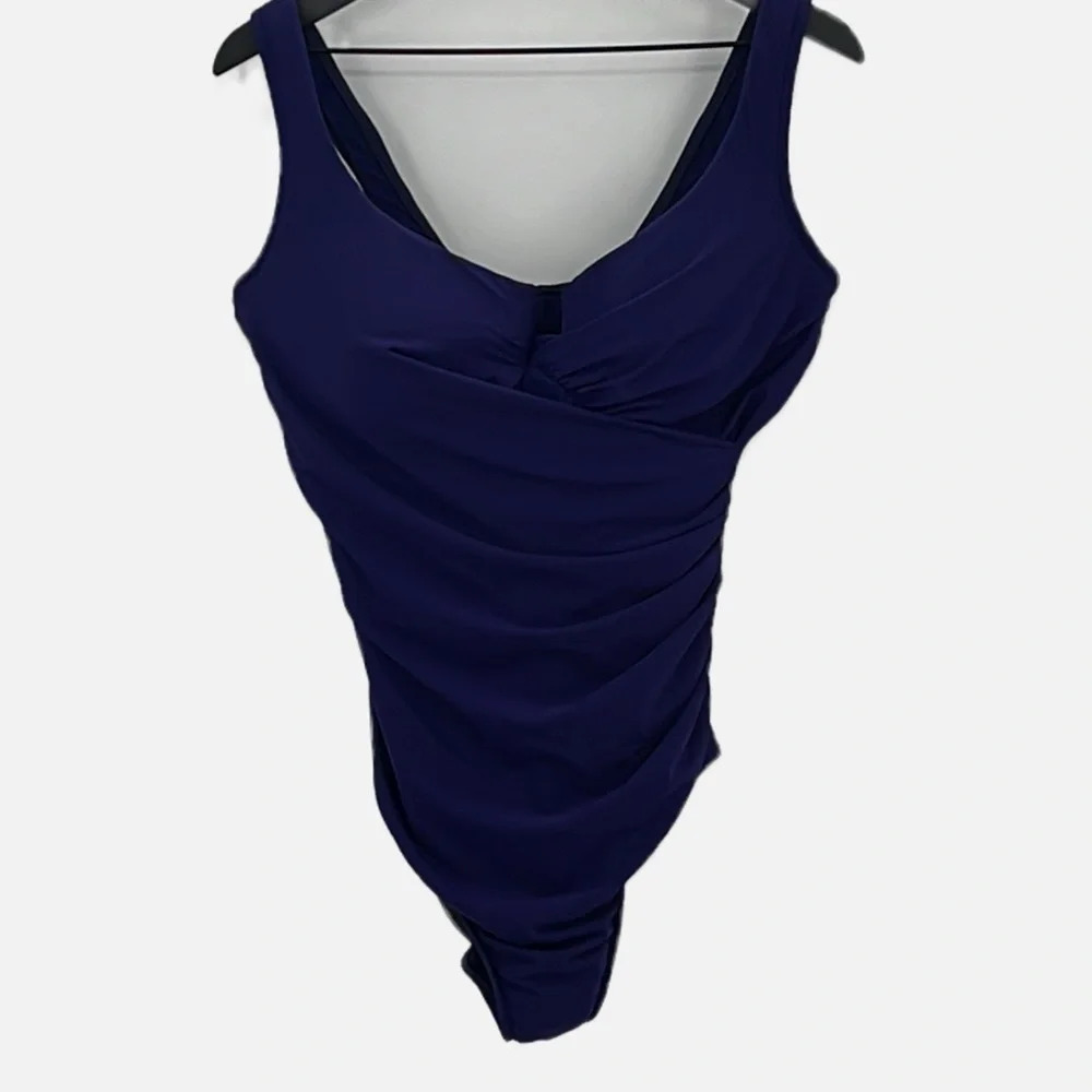 Miraclesuit 2023 Solid One Piece Plus Size Swim Suit in Cobalt - Size 20W